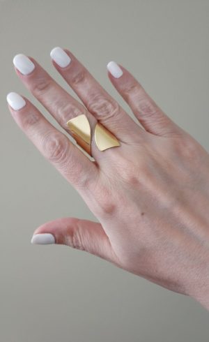 Anel orgânico chapa lisa regulável