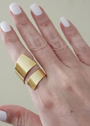 Anel orgânico chapa lisa curvada curvada